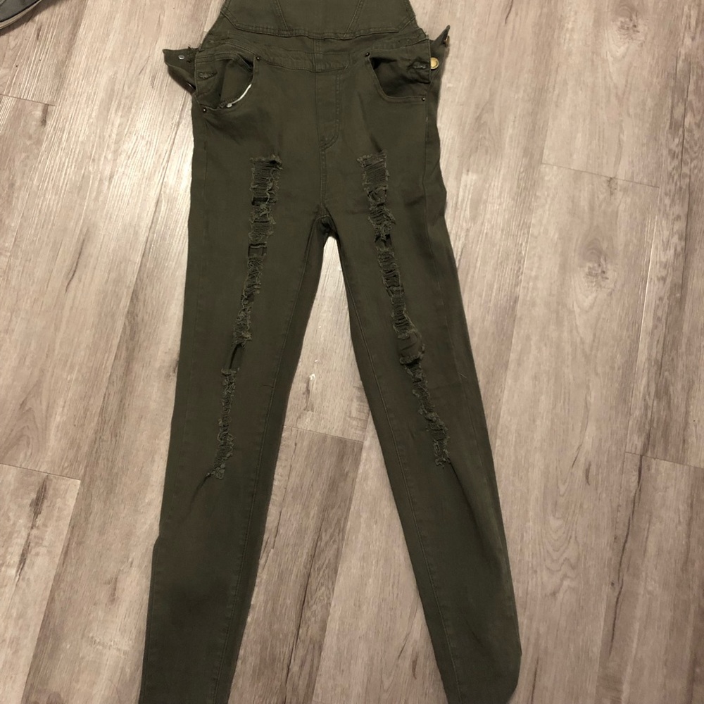 olive overalls